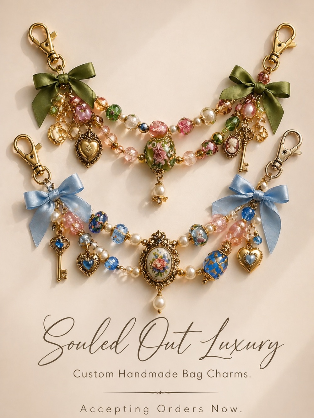 Curated & Handmade Vintage Bag Charms | Customizable Gift  | Made to Order